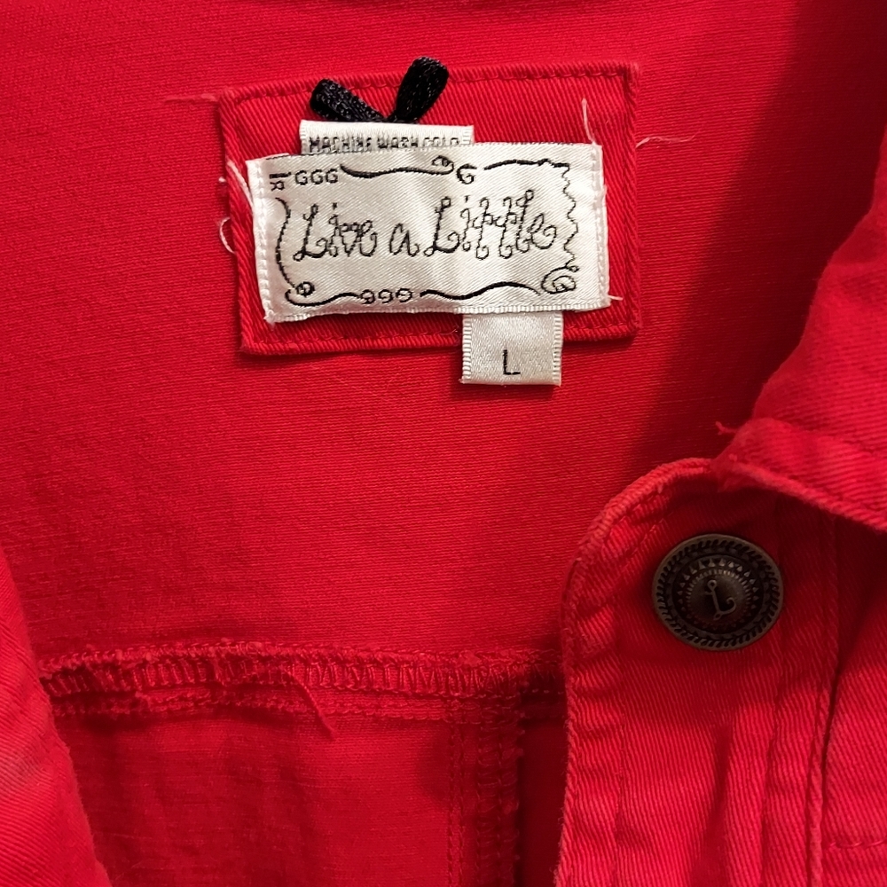 Red Denim Jacket - Picture 3 of 5